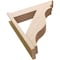 Ekena Millwork 8-in W x 36-in D x 40-in H Funston Trad Rough Cedar Woodgrain TimberThane Outlooker, Primed Tan OUTUR080X36X40FST04RCPR - alternate 2